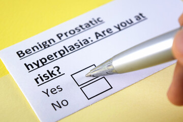 Obraz premium Questionnaire about health problem