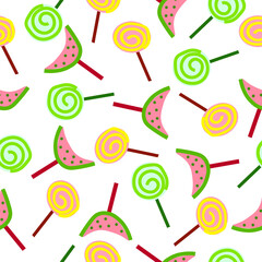 seamless pattern with lollipops