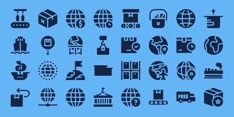 logistics icon set