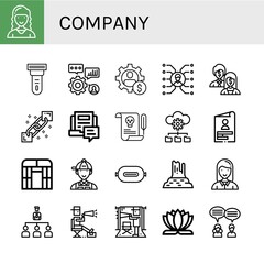 company simple icons set