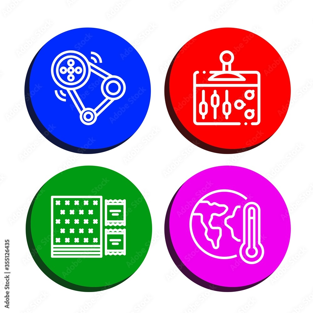 Poster change simple icons set