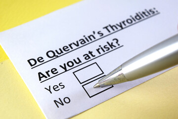 Obraz premium Questionnaire about health problems