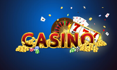 Fototapeta premium Online casino. Smartphone or mobile phone, slot machine, casino chips flying realistic tokens for gambling, cash for roulette or poker,