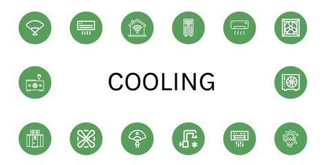 cooling icon set