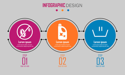 Abstract paper infografics of carefully microbes, liquid powder, wash. Vector eps10 illustration