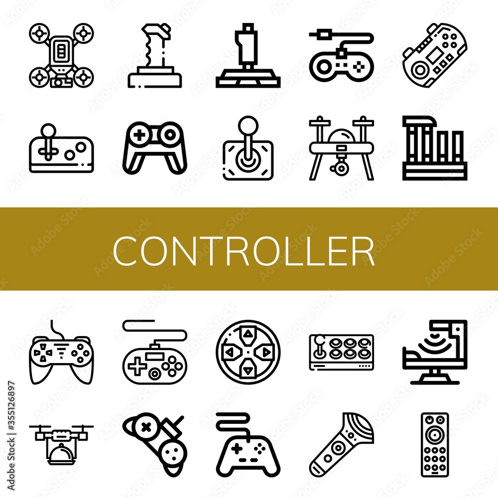 Poster set of controller icons