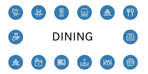 dining icon set