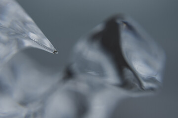 Bloc de glace en Islande, macrophotographie