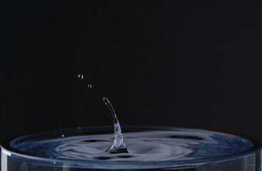 effects after  liquid drop fell into the same liquid, freezetime, splasing