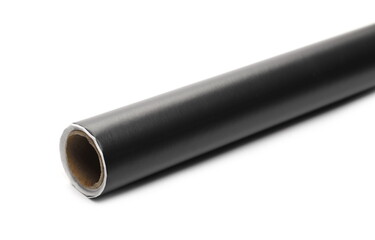 Self adhesive black tapestry, wall hangings roll isolated on white background