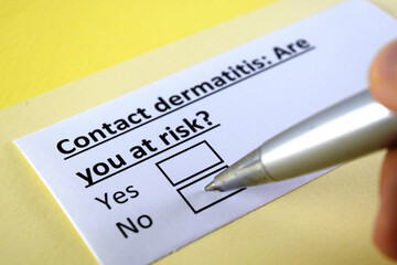 Obraz premium Questionnaire about health problems