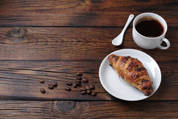 Croissant and coffee