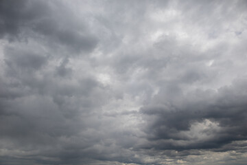 Dark gray clouds sky with clouds
