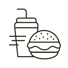 burger and soda delivery service line style