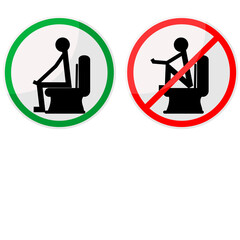 no, and yes permit toilet signs