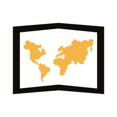 paper map silhouette style icon