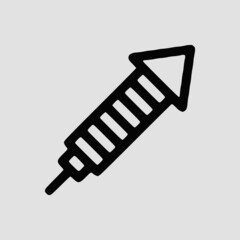 Vector Illustration of A World Pride Rocket Icon | Vector Line Icon | World Pride Vector Icon | Single Vector Icon