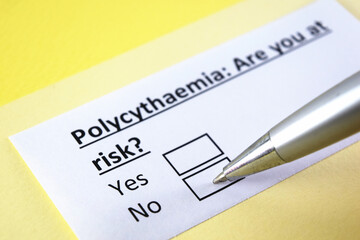 One person is answering question about polycythaemia.