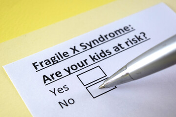 Obraz premium Questionnaire about health problems