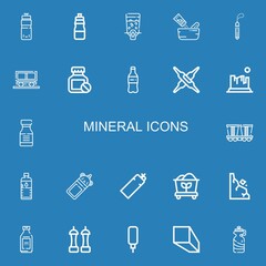 Editable 22 mineral icons for web and mobile