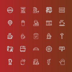 Editable 25 coffee icons for web and mobile