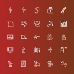 Editable 25 paint icons for web and mobile