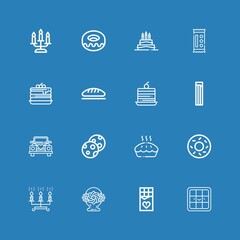 Editable 16 cake icons for web and mobile