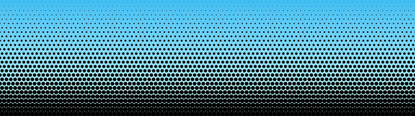 Gradient halftone. Abstract gradient background of black dots. Vector illustration.