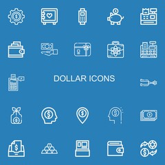 Editable 22 dollar icons for web and mobile