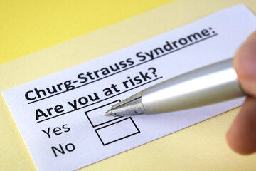 Obraz premium Questionnaire about health problems