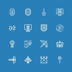 Editable 16 shield icons for web and mobile