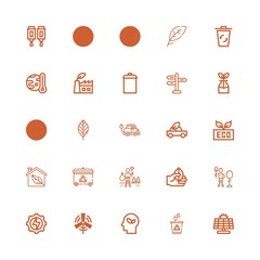 Editable 25 environmental icons for web and mobile