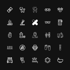 Editable 25 medical icons for web and mobile