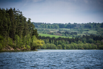 Zlutice, Karlovy Vary, Czech Republic, May 2020: Czech cauntry around the Žlutice lake