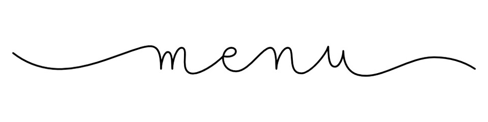 Calligraphie vecteur noir MENU