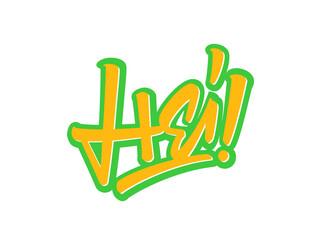 Hei! Here's a hand-drawn and vectorised custom lettering that you may use for greeting cards, as a t-shirt print etc.