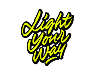 Custom brush pen written and vectored lettering that may be used for different kinds of media like print for t-shirts, cups etc. You can edit the color of letters and shadow and scale the artwork.