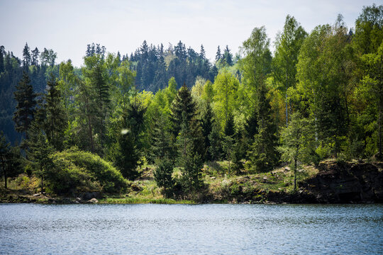 Zlutice, Karlovy Vary, Czech Republic, May 2020: Czech cauntry around the Žlutice lake