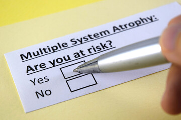 Obraz premium Questionnaire about health problems