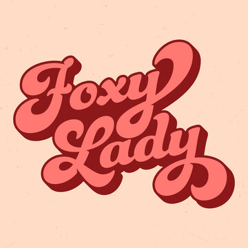 Foxy Lady Retro Style - Tee Design For Printing