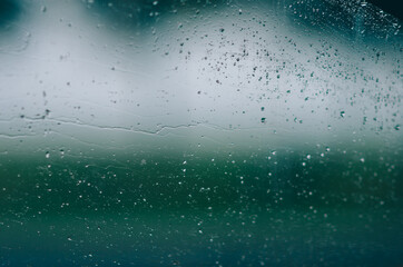 Raindrops on the car window