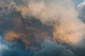 Stormy Sunset Colorful Clouds Over The Paris