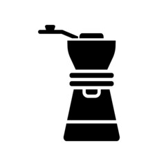 modern coffee mill, glyph icon