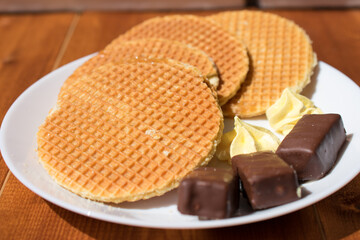 waffles with chocolate