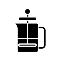 press coffee maker, glyph icon	