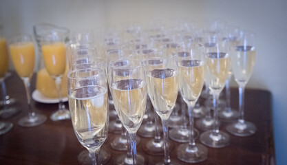 Champagne in glasses