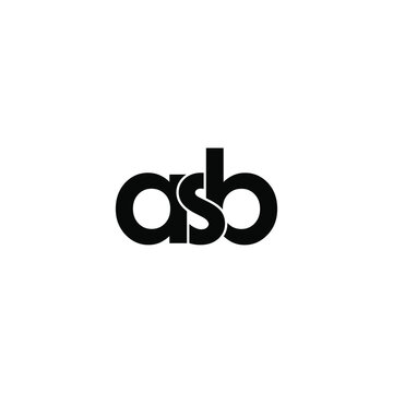 asb letter original monogram logo design