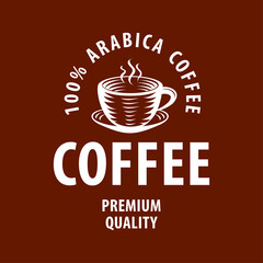 Coffee shop logo design template. Retro coffee emblem. Vector art.