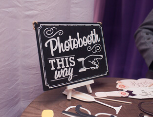 Photo booth signs and props