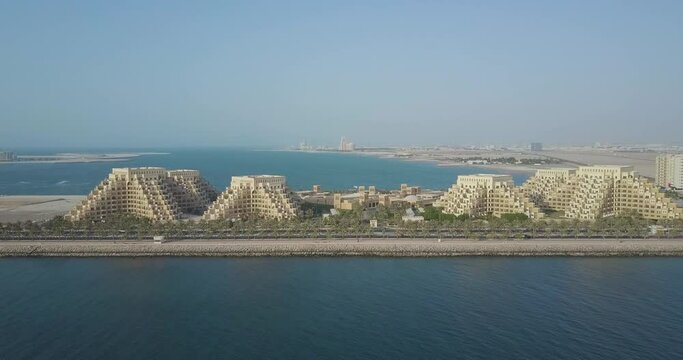Magnificent Luxury Resort By The Coast And Desert Of Al Khaima UAE - aerial shot 